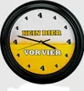 Kein Bier vor Vier Wanduhr mit Biersound - Wohnzimmeruhr Produktbild-Vorschau 1
