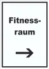Fitnessraum Schild mit Text und Richtungspfeil rechts Sport Produktbild-Vorschau 1