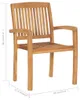 vidaXL Chaises de jardin empilables avec coussins 4 pcs. Voir les images du produit 7