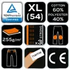 A collage of icons and text detailing product features and certifications. Anteprima dell’immagine prodotto