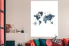 MuchoWow® Poster Weltkarte - Blau - Weiß 120x160 cm - Produktbild-Vorschau 2