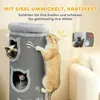 PawHut Kratztonne 96 cm hoch Katzentonne mit 3 Höhlen und Produktbild-Vorschau 5