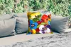 MuchoWow® Outdoor Kissen - Ölfarbe - Malerei - Blumen - Produktbild-Vorschau 2