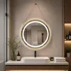 Espejo de baño LED redondo con iluminación, antiniebla, Vista previa de la imagen del producto 1