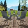 Juskys Polyrattan Gartenstühle Yoro 4er Set - mit Armlehnen Produktbild-Vorschau 12