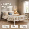 Homestyle4u Holzbett 140x200 Weiß Doppelbett Lattenrost Produktbild-Vorschau 7