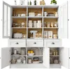 MODFU Meuble haut blanc Armoire de cuisine avec tiroirs Voir les images du produit 5