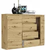 Komoda 140 cm zásuvky dveře skříňka FRAMIRE R-140-S4 Náhled obrázku produktu 4