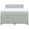 Boxspringbett mit Matratze Hellgrau 140x190 cm Samt Produktbild-Vorschau 6