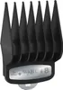 A close-up studio shot of a black Wahl brand hair clipper attachment comb. Produktbild-Vorschau