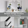 LUCKZON Coiffeuse LED, 112x50x142.5 cm Coiffeuse avec 3 Voir les images du produit 10