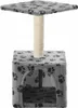 vidaXL Škrabadlo pre mačky Sisal 55 cm Grey Paw Print Náhľad obrázku produktu 3
