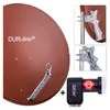 DUR-line Select 85/90cm Komplettanlage rot + Quad LNB Produktbild-Vorschau 1
