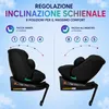 KidsZone Seggiolino Auto 0-36 kg Isofix Girevole 360° - Anteprima dell’immagine prodotto 4
