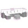 The Living Store 8-tlg. Garten-Sofagarnitur mit Kissen Grau Produktbild-Vorschau 4