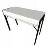 A modern desk with drawers on black legs, presented on a white background. Podgląd zdjęcia produktu