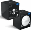Two black product boxes for Villeroy & Boch La Boule white dinnerware set, one showing a diagram of the contents and the other showing an image of the product. Voir les images du produit
