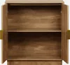 sweeek - Exotisches Sideboard 2 Türen 80cm - Mangoholzlook Produktbild-Vorschau 2