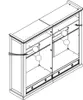 Kleiderschrank 4-türig, 254cm breit, Kiefer massiv Produktbild-Vorschau 8