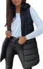 ASKSA Femme Gilet matelassé long sans manches avec capuche Voir les images du produit 1