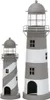 Laterne LONG ISLAND grau braun weiß Leuchtturm Windlicht Produktbild-Vorschau 4