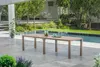 Dmora Tavolo da Esterno Brossard 90x294x75h cm Grigio Anteprima dell’immagine prodotto 2