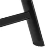 A close-up view of the black metal leg of a chair, showing the connection point to another part of the frame and the rubber foot at the bottom. Produktbild-Vorschau