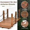 COSTWAY Drevený most s plastovým zábradlím, záhradný mostík Náhľad obrázku produktu 5