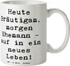 Mr. & Mrs. Panda Kaffeebecher Spruch Bräutigam Heute - Weiß Produktbild-Vorschau 1