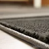 Moderner Heatset Teppich Melliert und Kariert in Grau - Produktbild-Vorschau 3