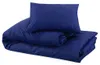 vidaXL Bettwäsche-Set Marineblau 140x200 cm Leichte Produktbild-Vorschau 6