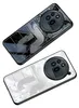 Two phone cases with a transparent back showing internal components and a stylized 'S' shape. Produktbild-Vorschau