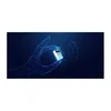 A digital hand holding a small white electronic device with a wireless signal emanating from it. Anteprima dell’immagine prodotto