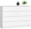 Kommode weiß 140cm breit mit 8 Schubladen, Schlafzimmer und Produktbild-Vorschau 1
