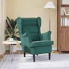 vidaXL Poltrona in velluto verde scuro Anteprima dell’immagine prodotto 9