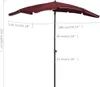 vidaXL Sonnenschirm mit Mast 200x130 cm Bordeauxrot Produktbild-Vorschau 5