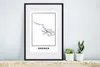 MuchoWow® Gerahmtes Poster Karte - Stadtplan - Bremen - Produktbild-Vorschau 4