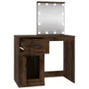 Schminktisch mit LEDs Räuchereiche 90x50x132,5 cm Produktbild-Vorschau 5