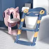 Höhenverstellbare Kinder-Toilettenleiter mit Griffen, blau Produktbild-Vorschau 3