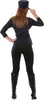 A woman wearing a blue costume and black boots, seen from behind. Podgląd zdjęcia produktu
