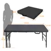 Table pliante de 125 cm, réglable en hauteur, table de Voir les images du produit 6