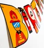Oblique Unique Happy Birthday Girlande Feuerwehr Banner für Produktbild-Vorschau 3