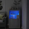 vidaXL Beistellschrank mit LED-Leuchten Grau Sonoma Produktbild-Vorschau 2