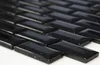 Mini Metro Subway Mosaikfliese Keramik schwarz Produktbild-Vorschau 4