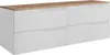 A white cabinet with a wooden top and four drawers. Anteprima dell’immagine prodotto