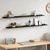 vidaXL Wandregale 2 Stk. Schwarz 115x9x3 cm Produktbild-Vorschau 2