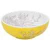 vidaXL Aufsatzwaschbecken Weiß und Gelb Rund Ø41x14 cm Produktbild-Vorschau 3