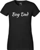 Huuraa Damen T-Shirt Boy Dad Schriftzug S Black Bio Produktbild-Vorschau 2