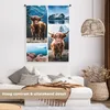 MuchoWow® Wandteppich Wandbehang Schottisches Hochlandrind Produktbild-Vorschau 2