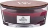 A WoodWick candle with a wooden lid. Produktbild-Vorschau